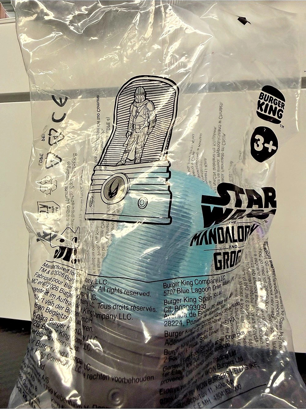 Burger King Star Wars: The Mandalorian and Grogu King Jr. Meal Toy Meal Toy Blue